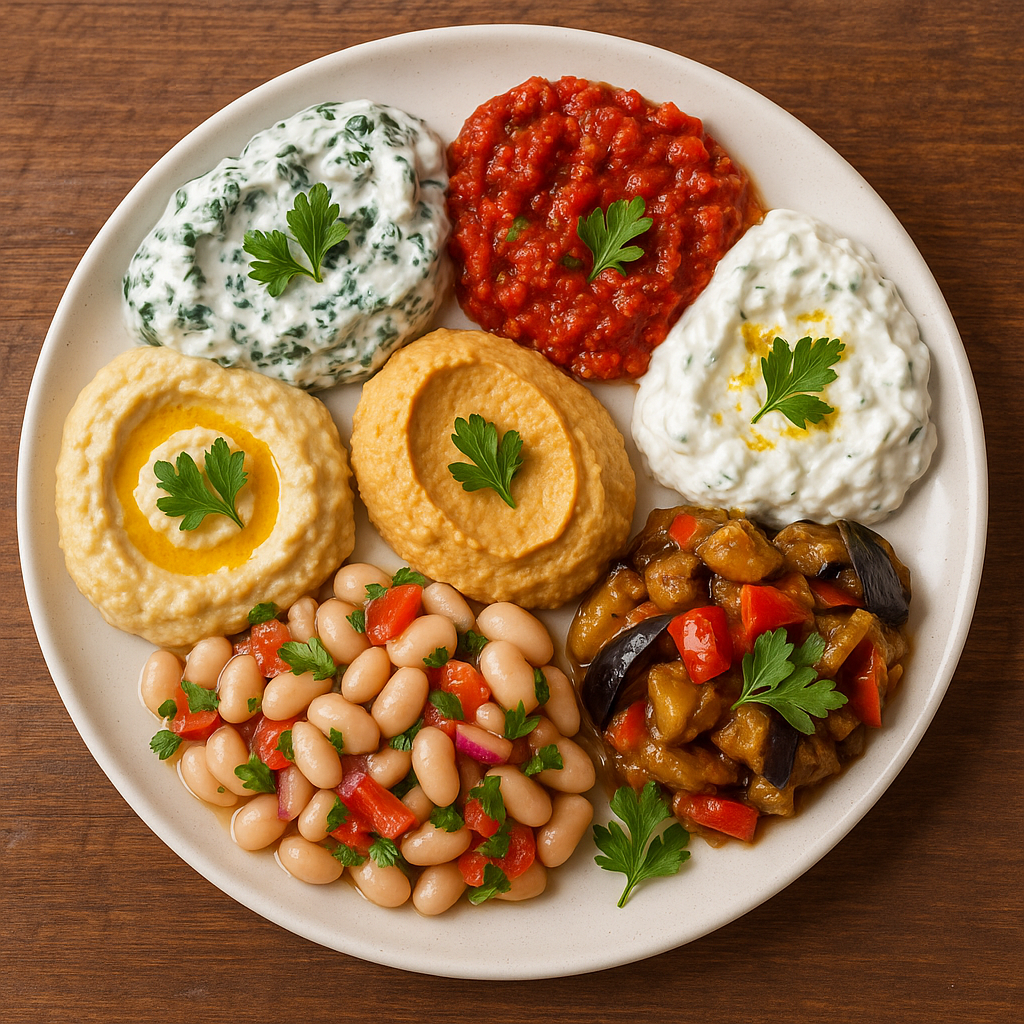 Authentic Turkish Meze Platter - Traditional Appetizer Collection