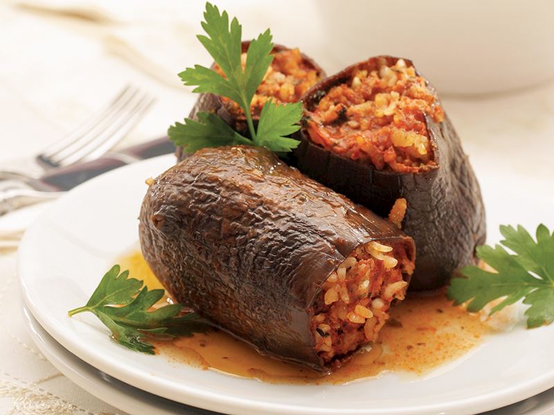 Authentic Turkish Kuru Patlıcan Dolması - Stuffed Dried Eggplants