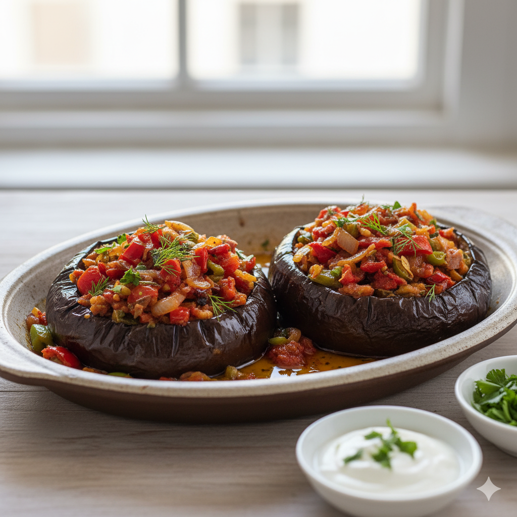 Turkish İmam Bayıldı Recipe - Fainting Imam Stuffed Eggplant